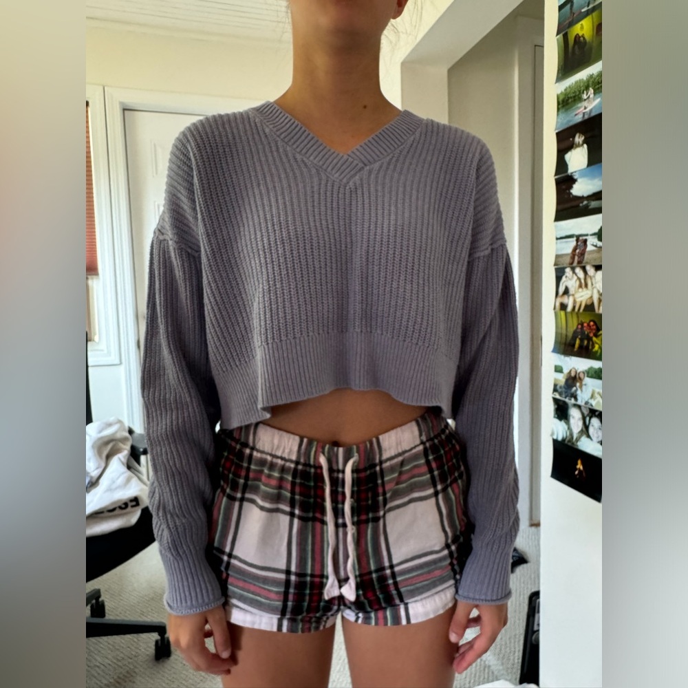 Aeropostale blue cropped sweater size S